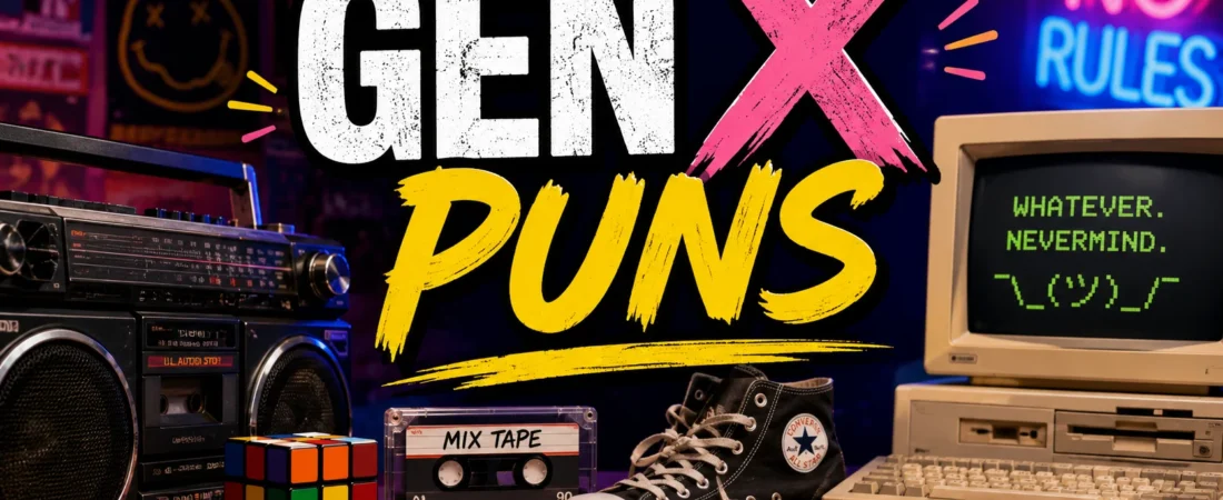 500+ Hilarious Gen X Puns + Jokes Generator