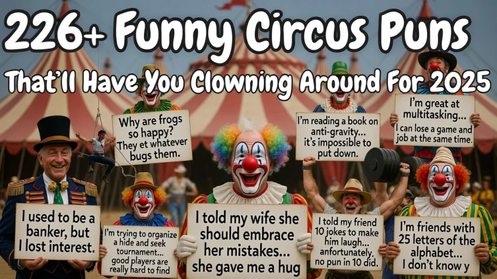 Funny Circus Puns That’ll Have You Clowning Around For 2025🤡🎟️
