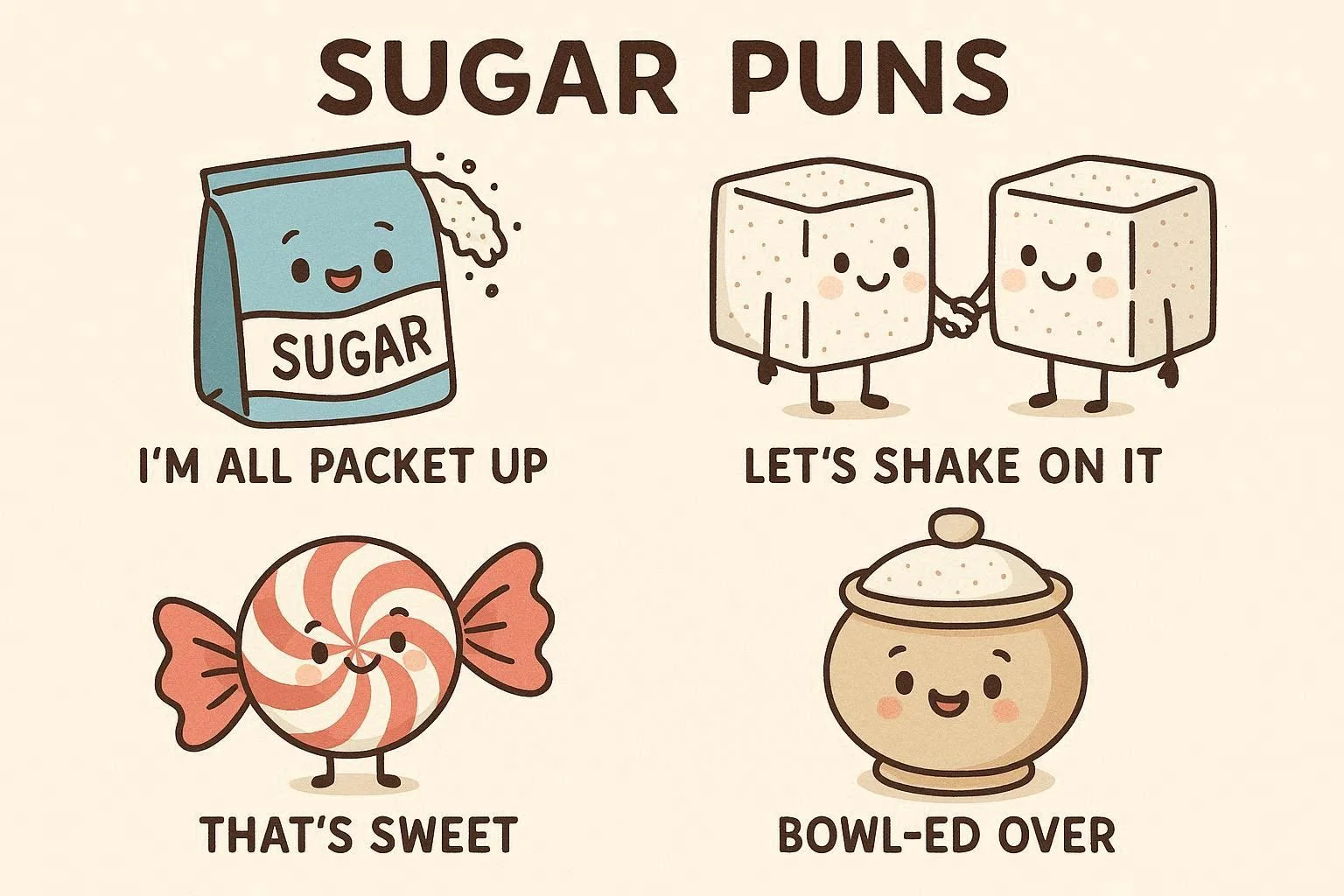 150+ Sweet & Funny Sugar Puns That Will Make You LOL đŹ