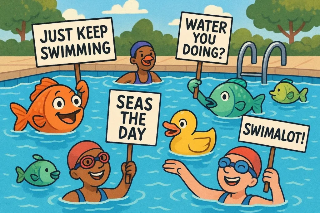 funny swimming puns