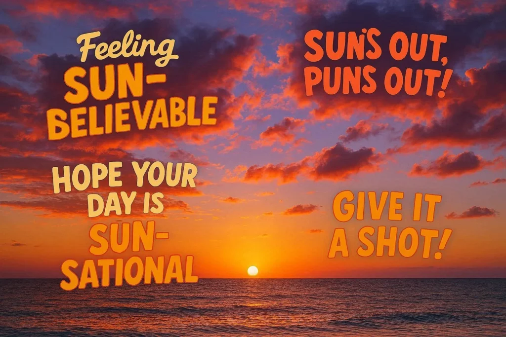 sunset puns