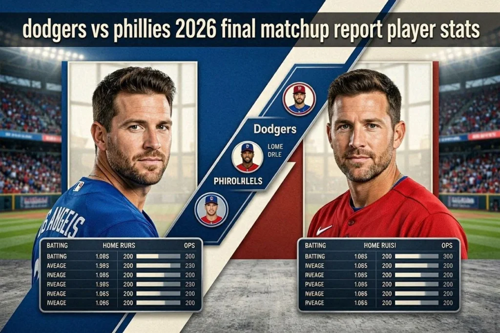 COMPLETE PHILLIES PLAYER STATS vs. DODGERS (2026)