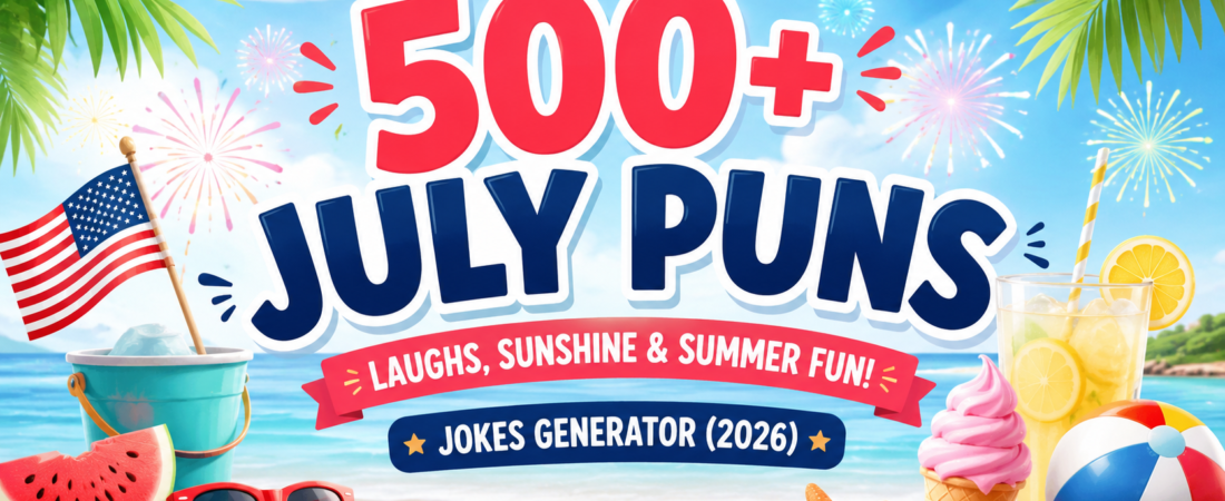 500+ Hilarious July Puns + Jokes Generator (2026)