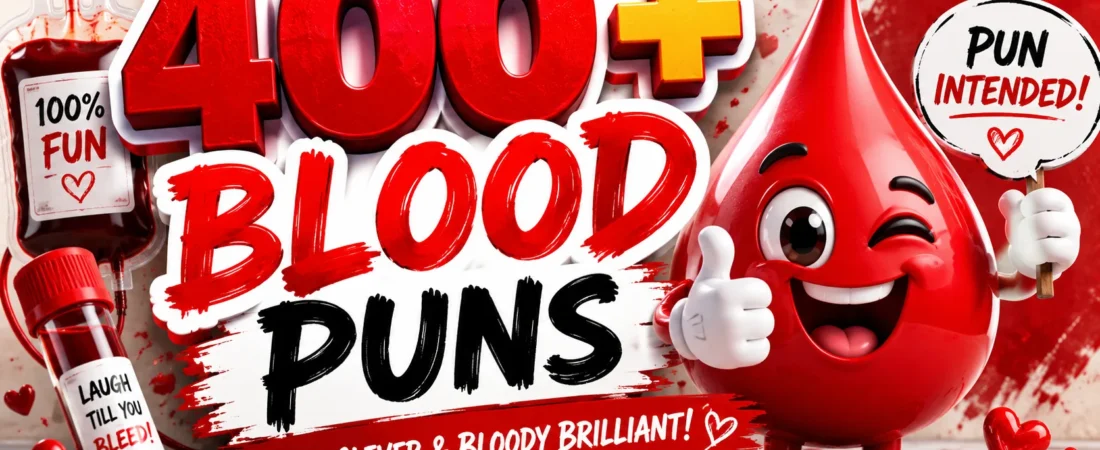 329+ Hilarious blood Puns + Jokes Generator