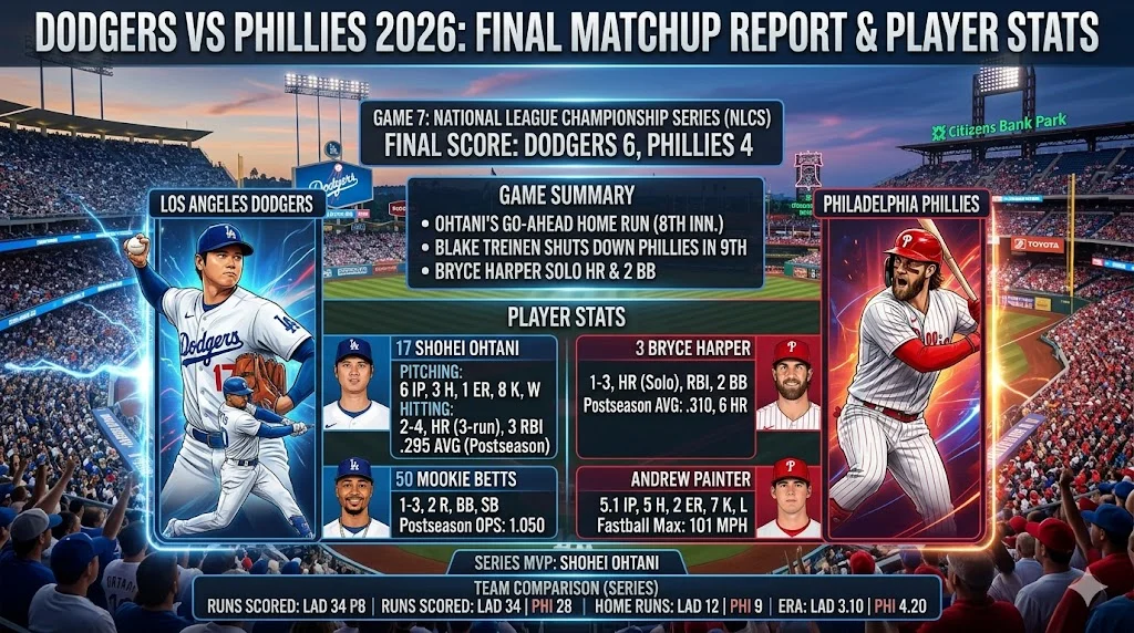 Dodgers vs Phillies 2026: Final Matchup Report & Player Stats