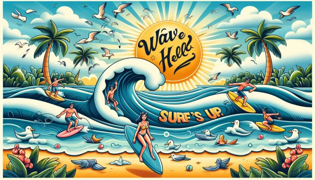 surfing puns