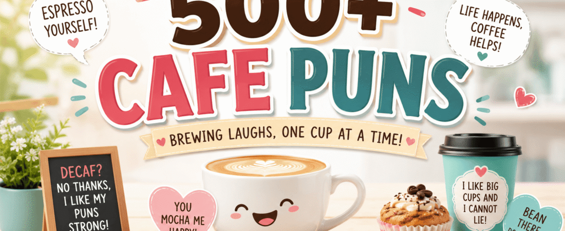 500+ Hilarious Cafe Puns + Jokes Generator