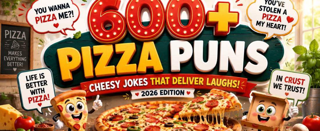 600+ Hilarious Pizza Puns + Jokes Generator