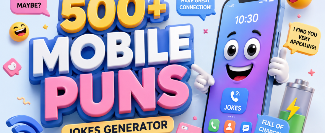 500+ Hilarious Mobile Puns + Jokes Generator