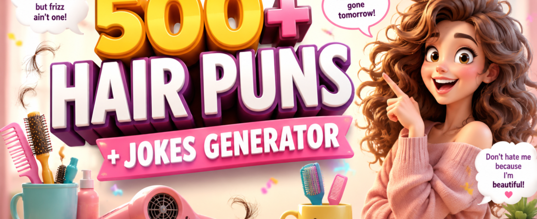 500+ Hilarious Hair Puns + Jokes Generator