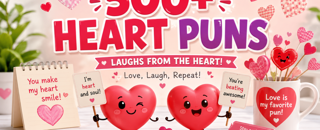 500+ Hilarious Heart Puns + Jokes Generator