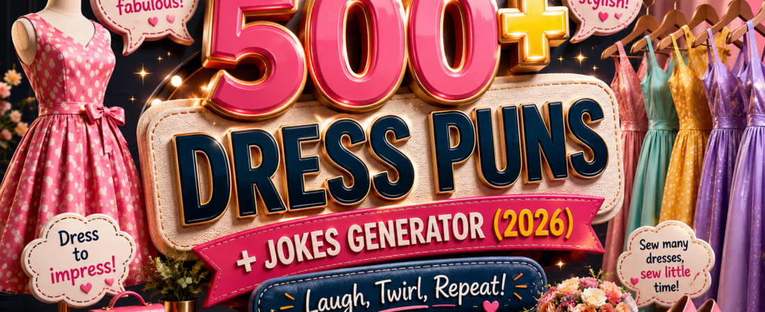 500+ Hilarious Dress Puns + Jokes Generator