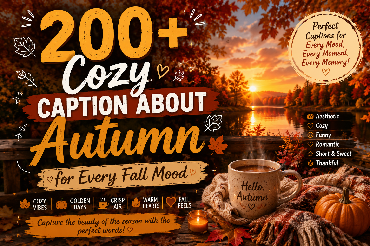 200+ Heartwarming “Caption About Autumn” for Every Fall Mood