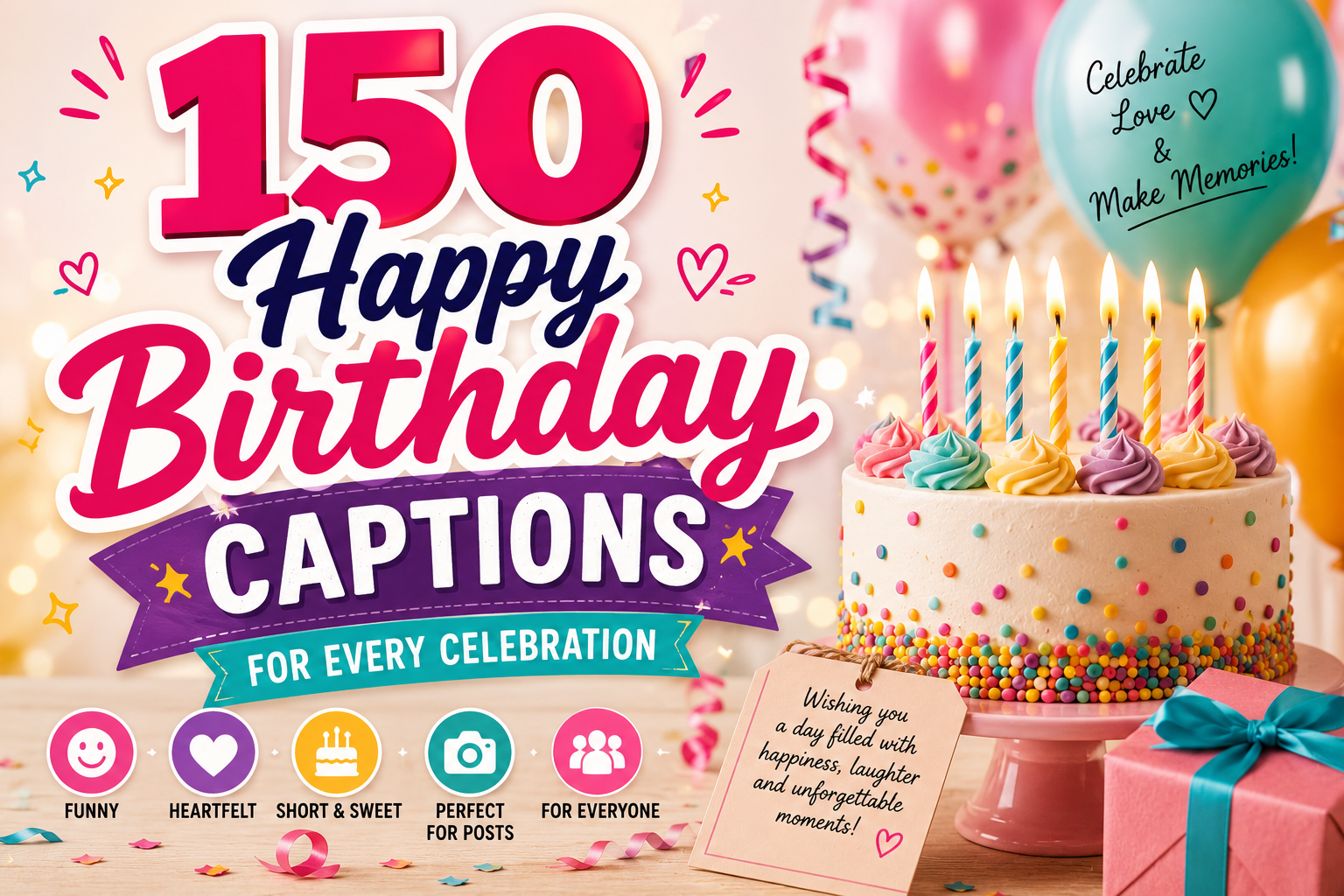 150+ Powerful “Happy Birthday Captions” That Shine