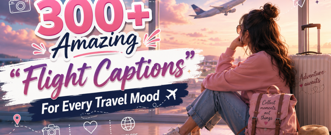 300+ Amazing “Flight Captions” For Every Travel Mood