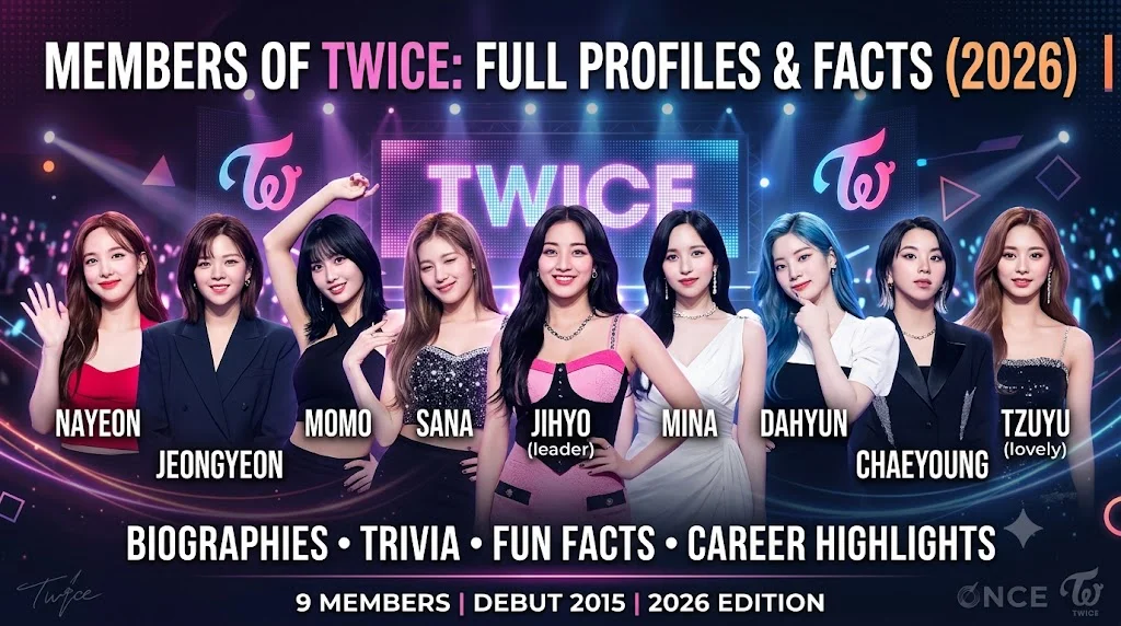 Members of TWICE: Full Profiles & Facts (2026) 